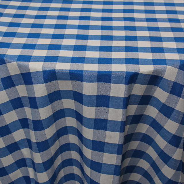 PRINTS - POLYESTER CHECKERED ROYAL